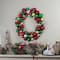 36" Traditional Colored 2-Finish Shatterproof Ball Christmas Wreath
